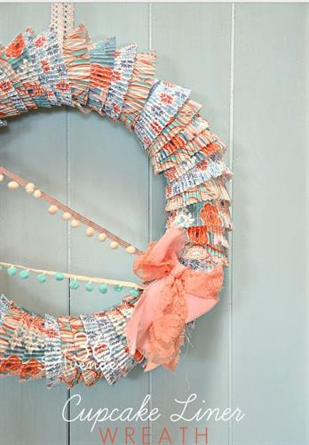 Cupcake Liner Wreath