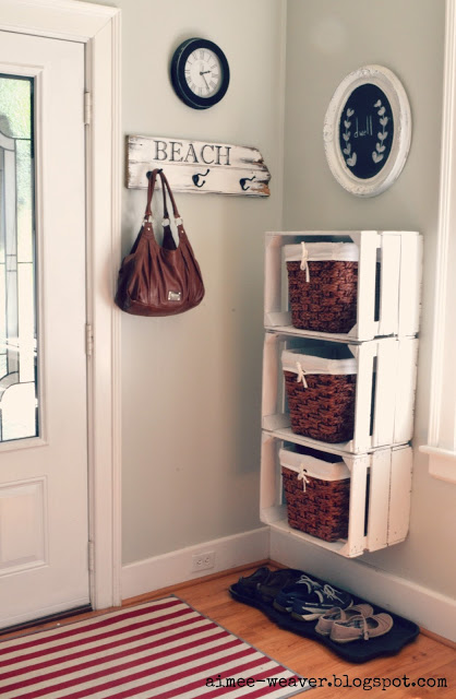 Labeled Baskets fight clutter Fight Clutter by Giving Everything A Home