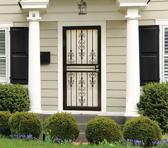 Security doors with window