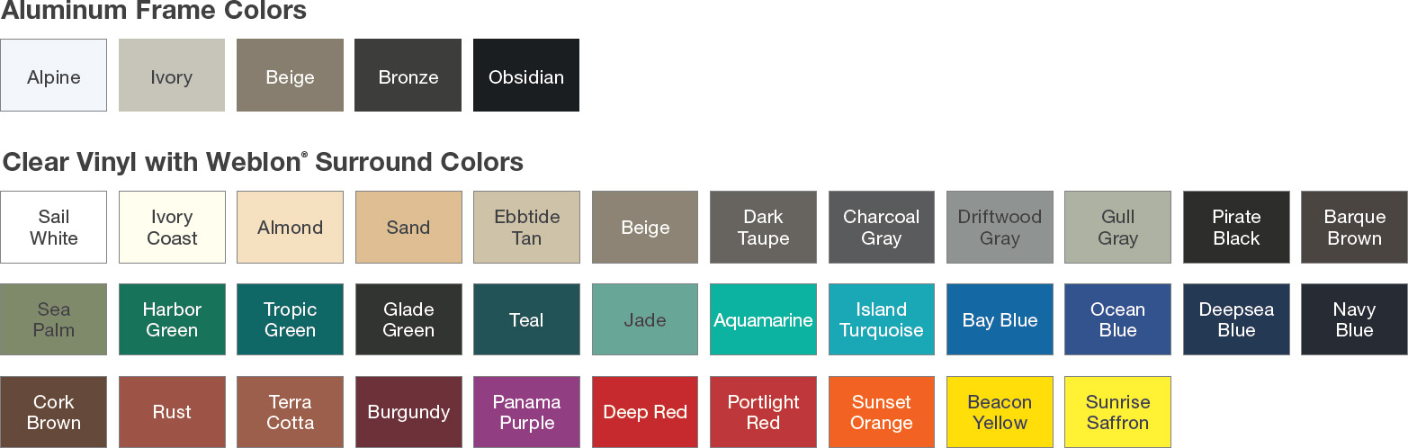 Vinyl Screen Swatches